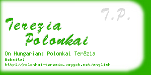 terezia polonkai business card